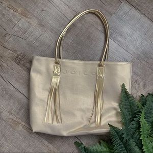 Joico Gold Fringe Tote Bag